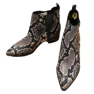 NWT Marc Fisher Ltd Snakeskin Yale Chelsea bootie